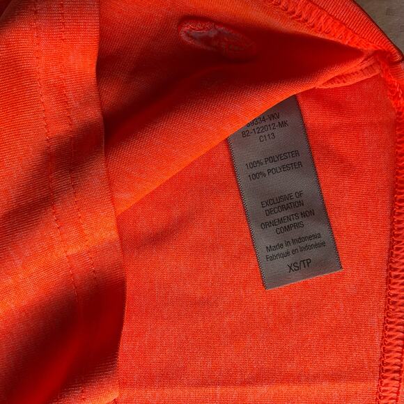 Champion Women’s Short Sleeve Workout T-shirt size XS, Solid Neon Orange - Picture 7 of 8